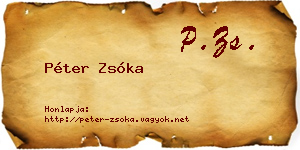 Péter Zsóka névjegykártya